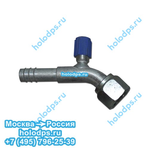 Фитинг для автокондиционера с заправочным портом LP, G-10, угловой, 45 градусов